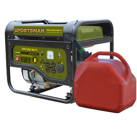 SPORTSMAN Portable Generator, Gasoline, 3,500 W Rated, 4,000 W Surge, Recoil Start, 120V AC, 15 A GEN4000